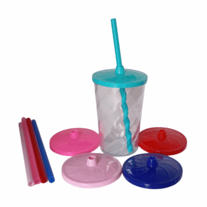 Twister Cristal 480ml com tampa e canudo